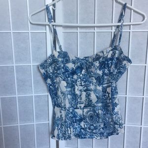 Blue and white blouse never worn
